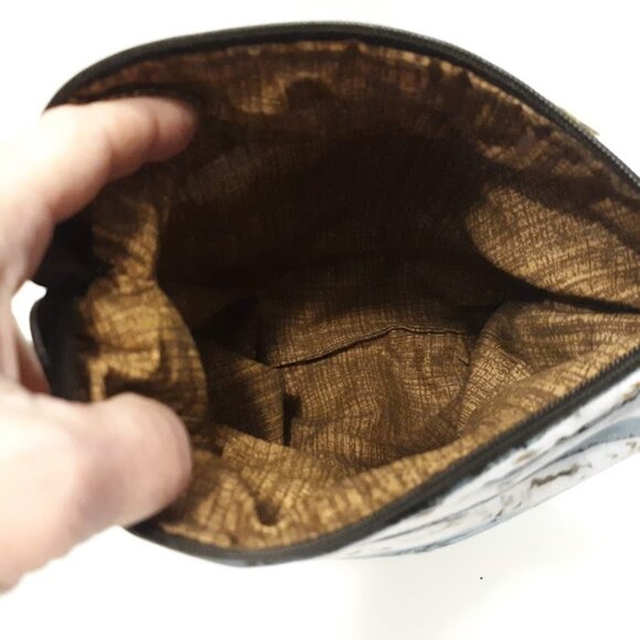 New Southwestern Western Purse Aspen Wood Tree print Blue Brown White Quilt bag - Picture 9 of 9